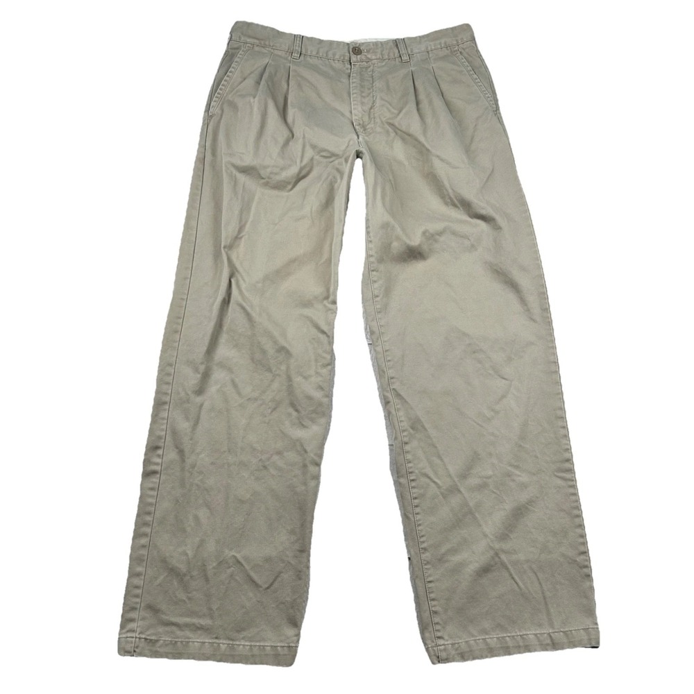 Vintage Gap Khaki Pants mens 38x32 (fits 36x32) Classic Fit Pleated Tan y2K